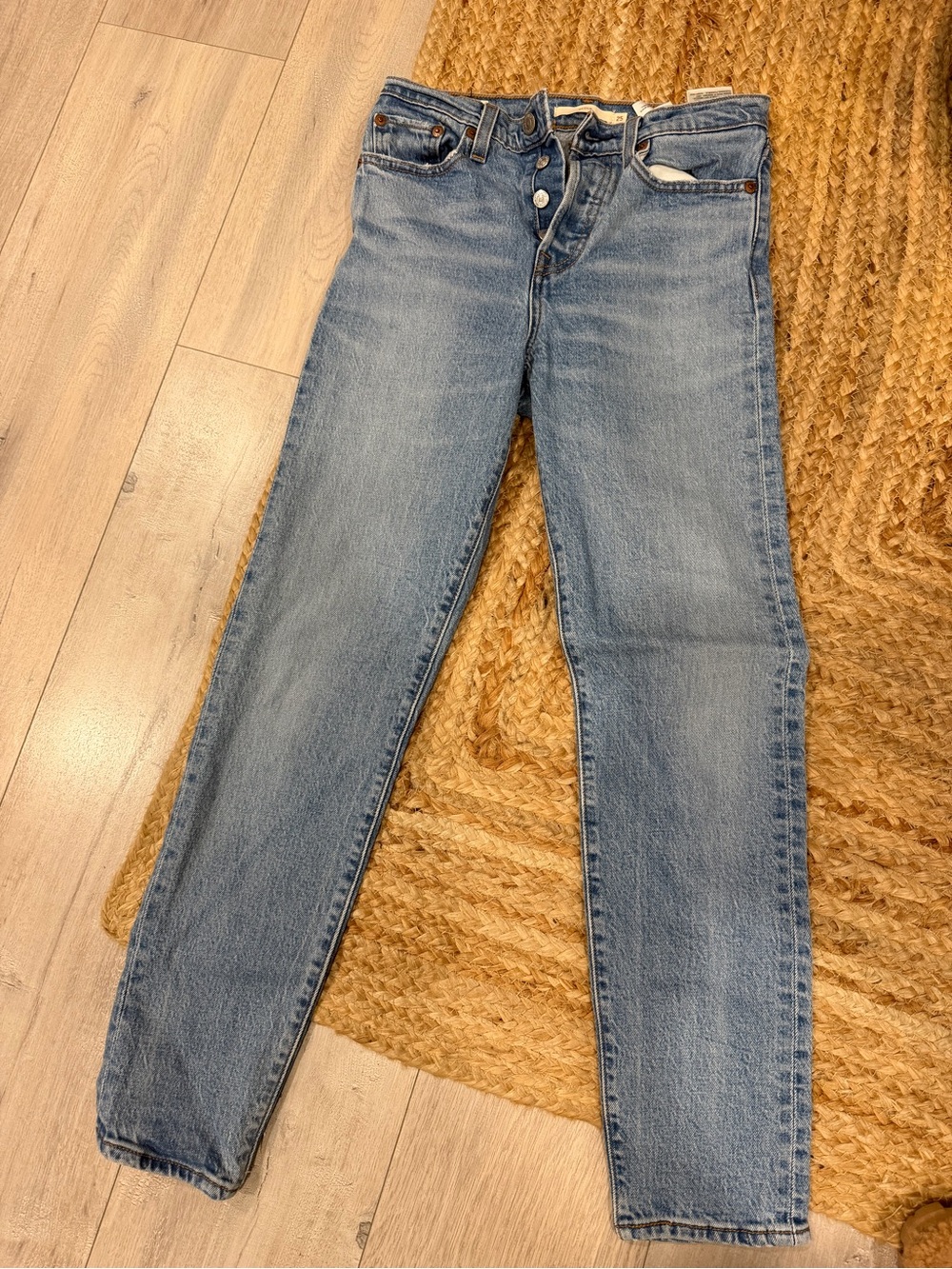 Levi's Light Blue High-Rise Straight Leg Jeans